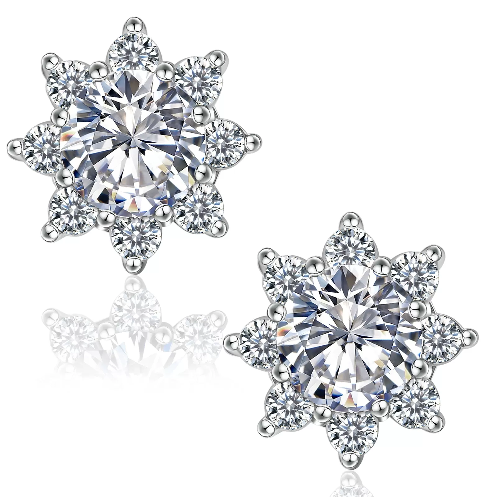 0.5 Carats *2 Excellent VVS1 Moissanite Earrings 0301