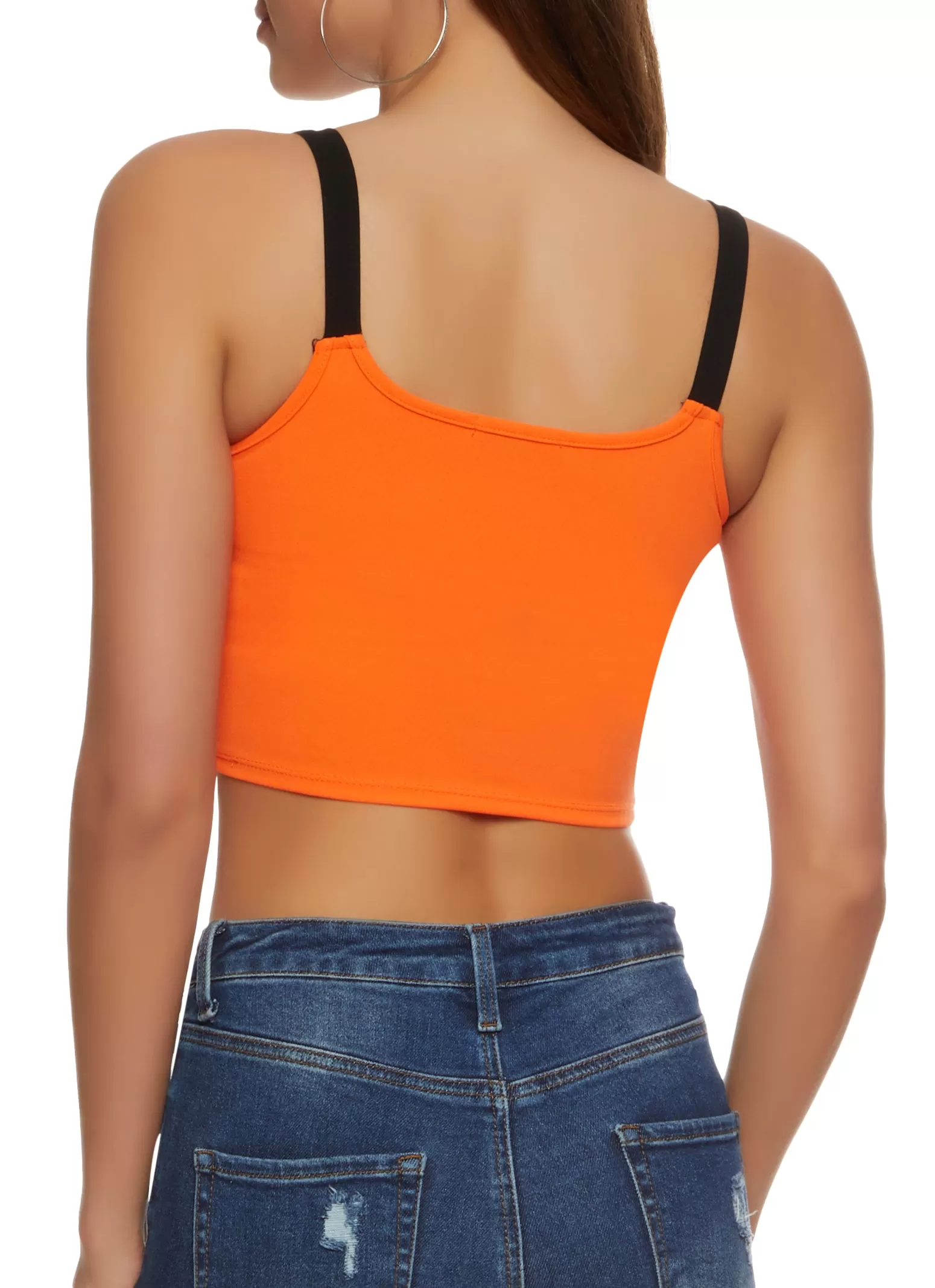 1900 Chenille Graphic Patch Crop Top