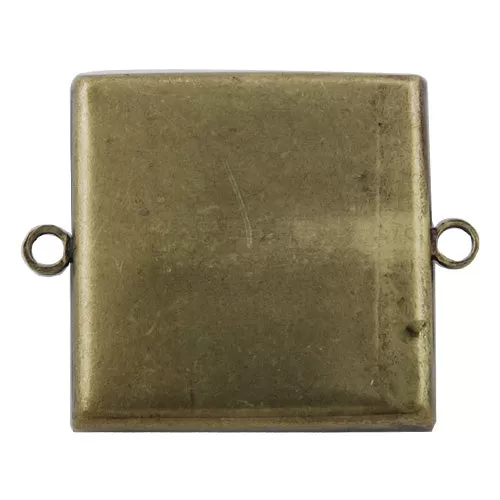 25MM/1 Inch Square Bracelet bezel,Antique Bronze  Plated,Lead Free And Nickel Free,fit 25*25mm square glass cabochon,Sold 20PCS Per Pkg