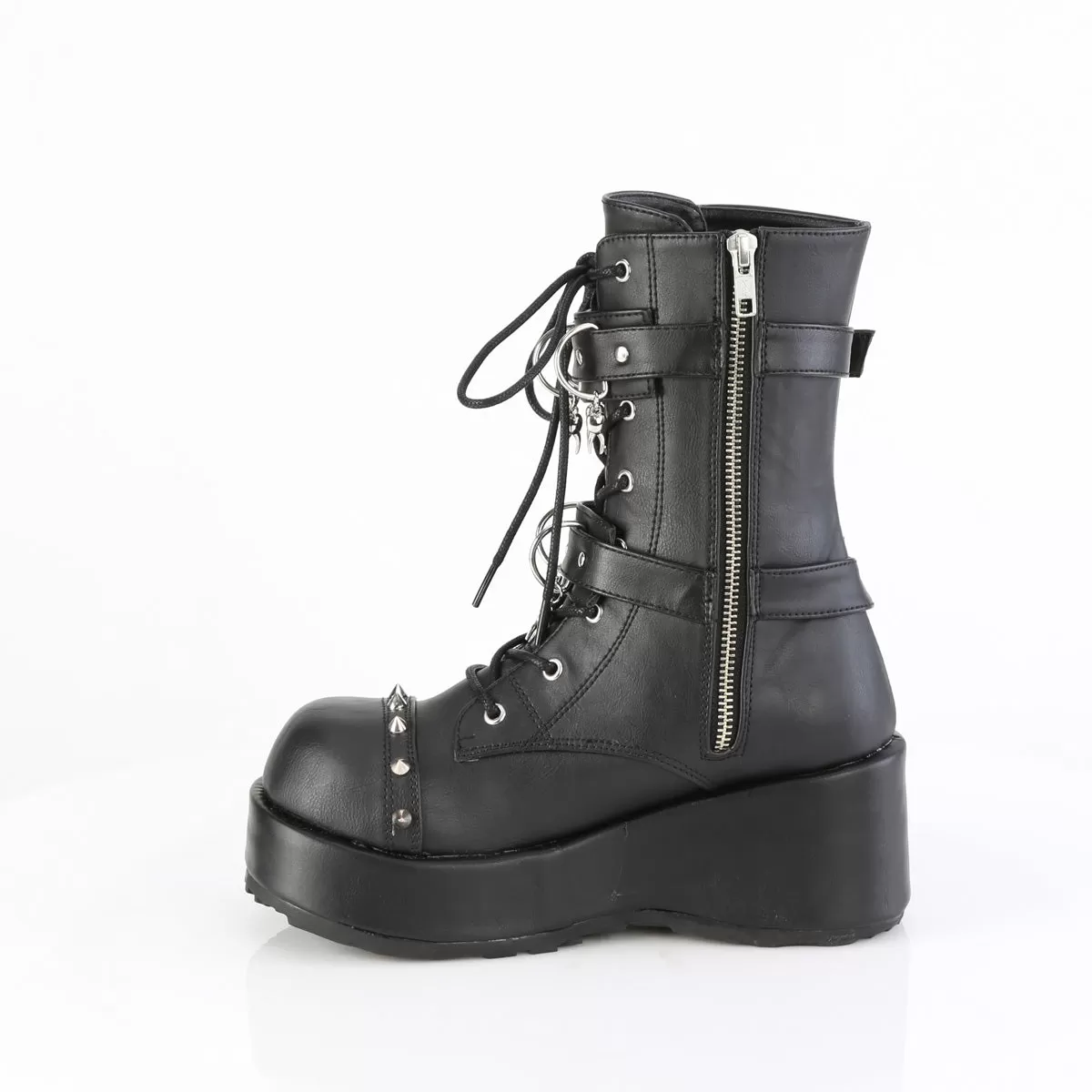 3 Inch Platform CUBBY-54 Black Vegan Leather