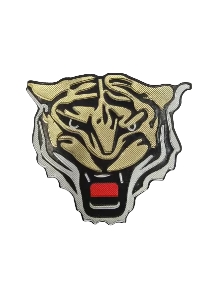 3D Embossed Tiger Face Hot-Fix Patch