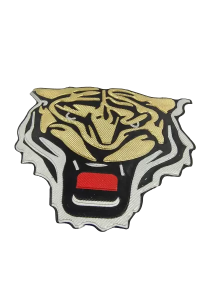 3D Embossed Tiger Face Hot-Fix Patch