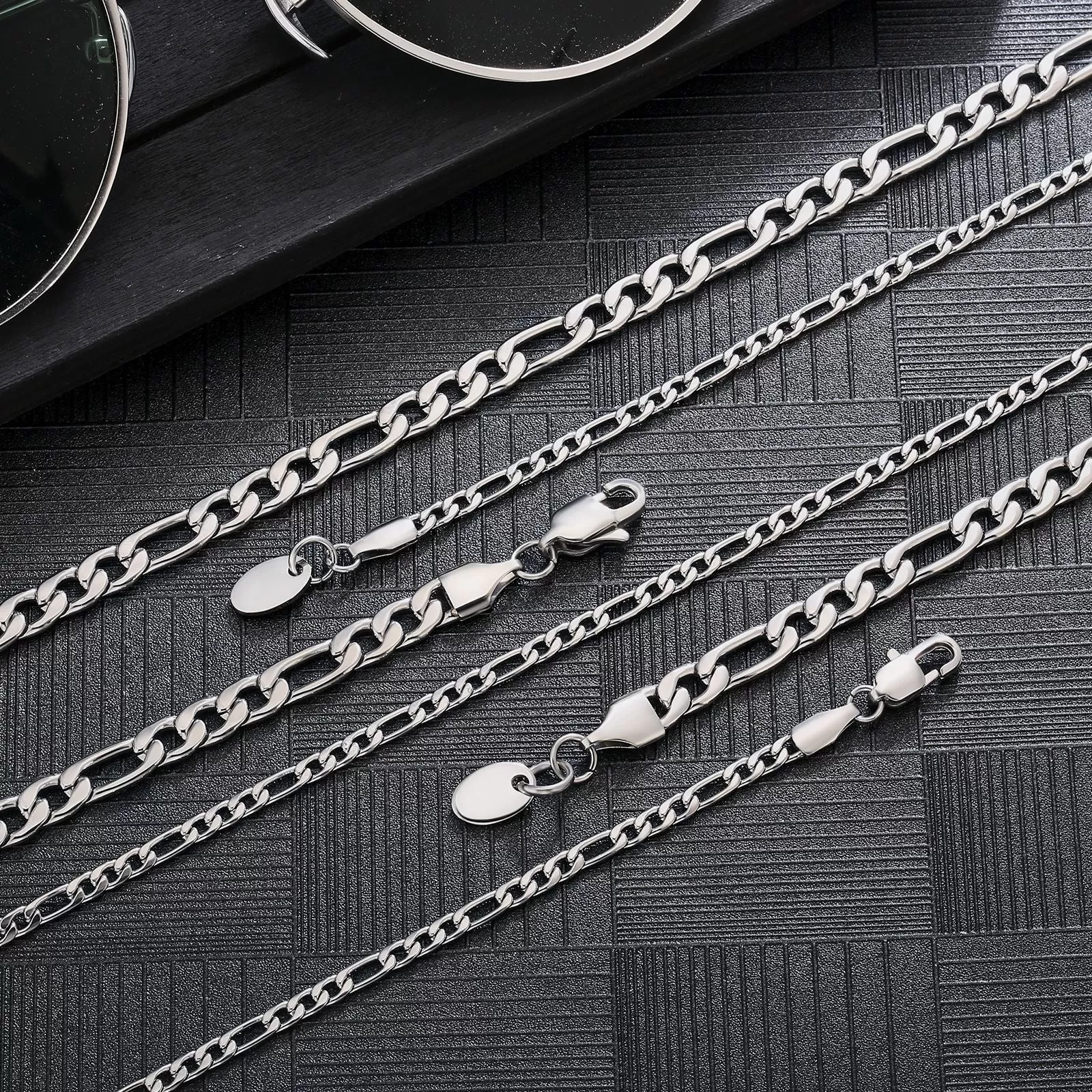 3mm Stainless Steel Figaro Chain