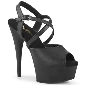 6 Inch Heel DELIGHT-624-1 Black Pu