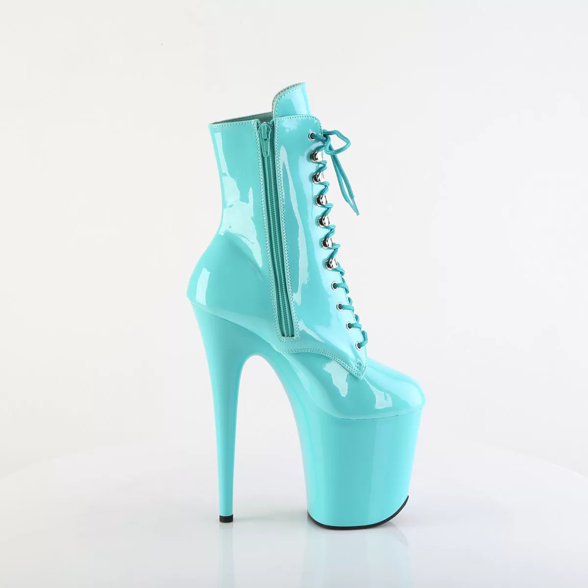 8 Inch Heel FLAMINGO-1020 Aqua Patent