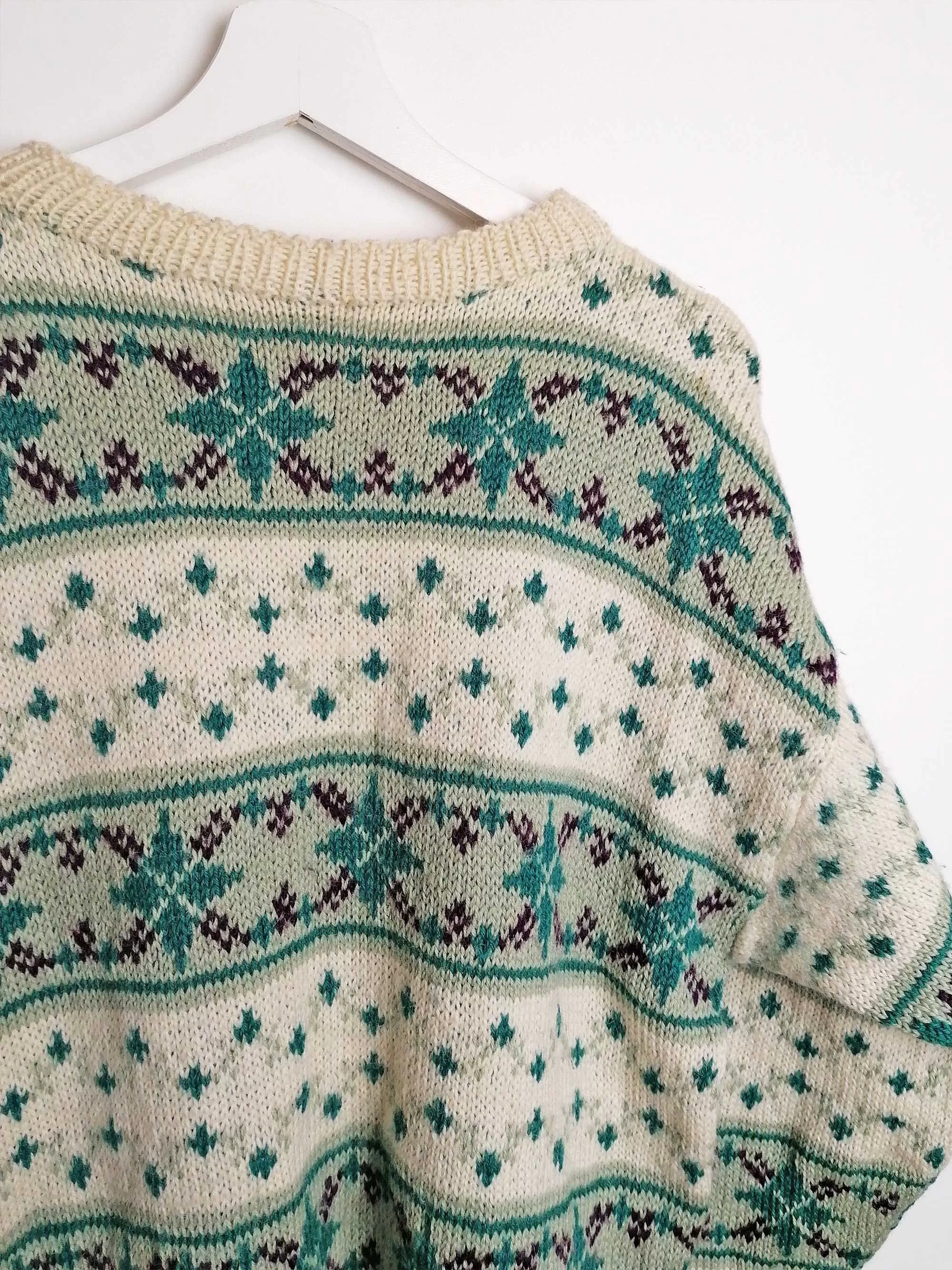 80's Nordic Ski Sweater unisex - size M-L