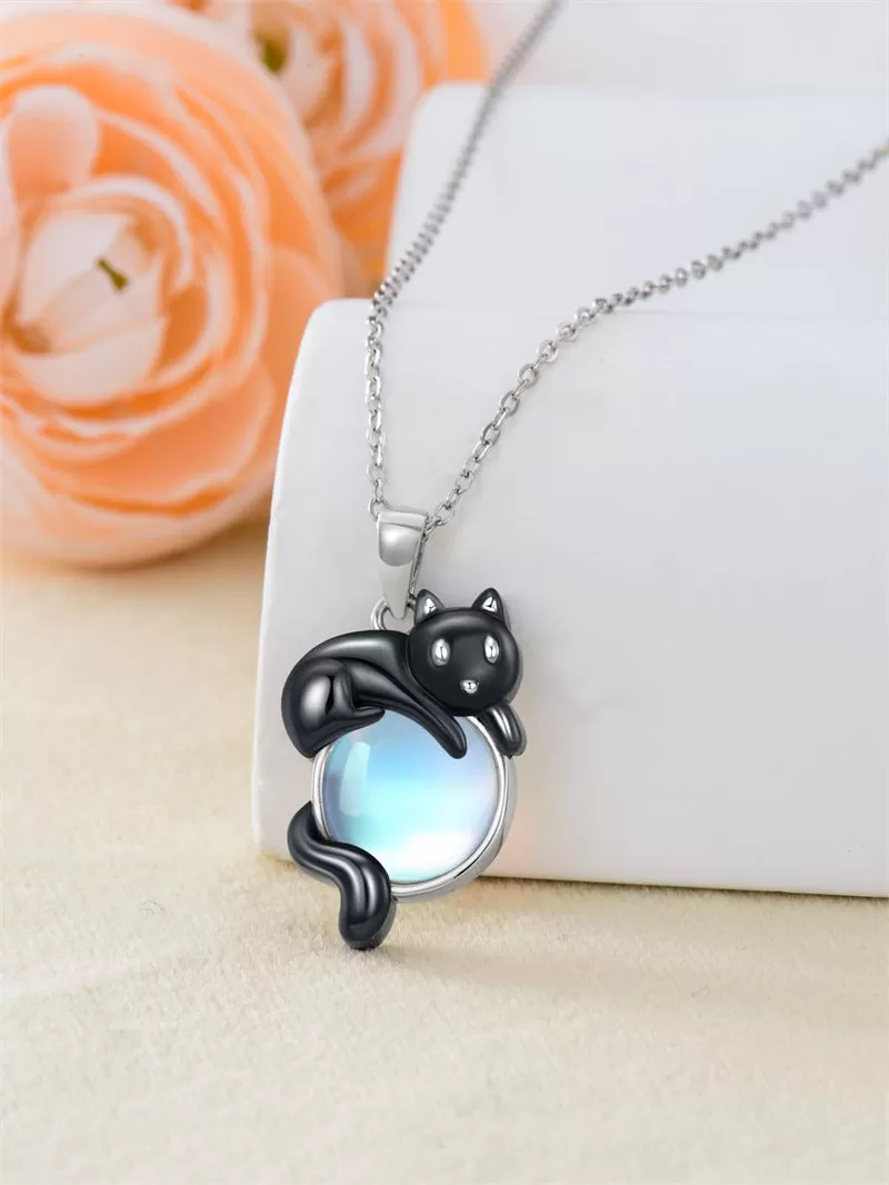 925 Sterling Silver Bunny/Hedgehog/Rabbit Necklace Cute Animal Heart CZ Pendant Inspirational Birthday Jewelry Gifts for Women Girls Animals Lover