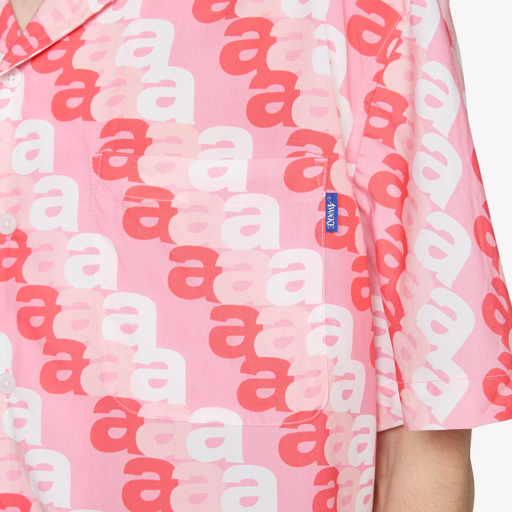 A Print Camp Shirt Pink