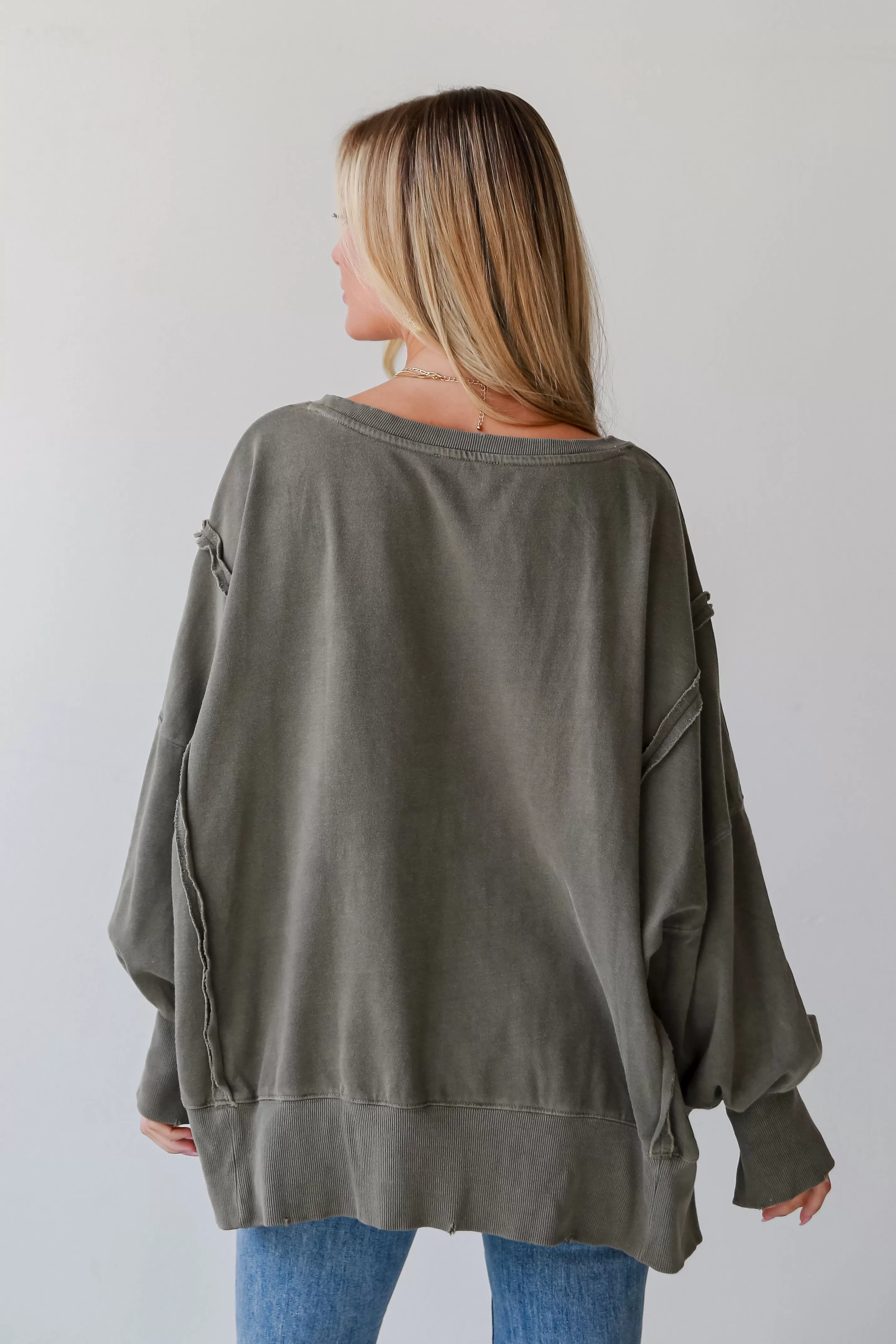 Abigail Mocha Oversized Pullover