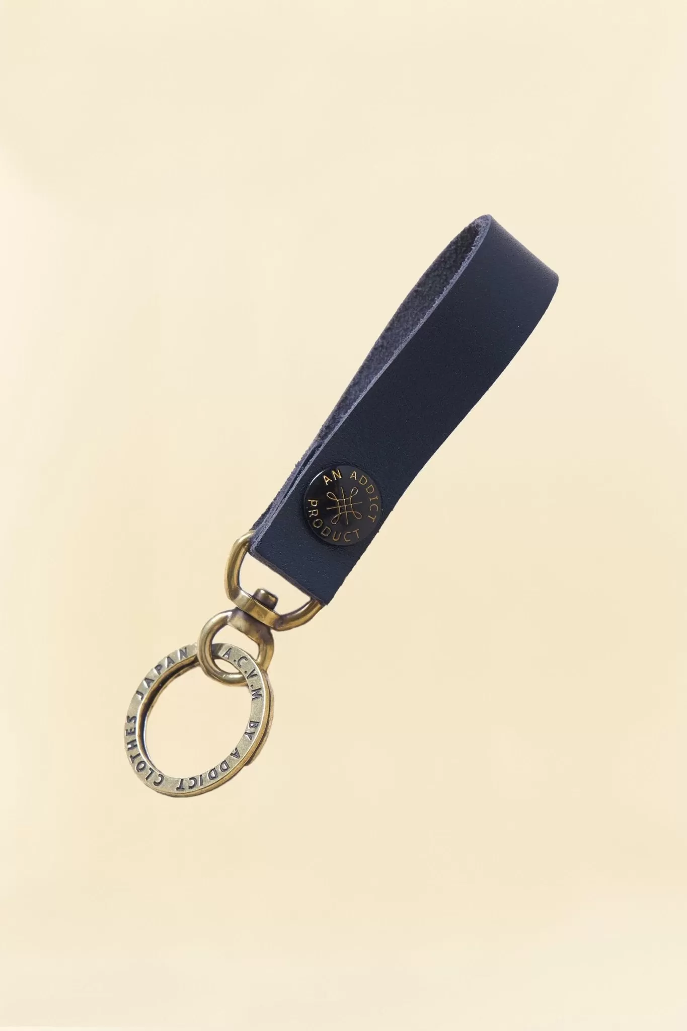 Addict Clothes Steerhide Key Holder - Dark Blue