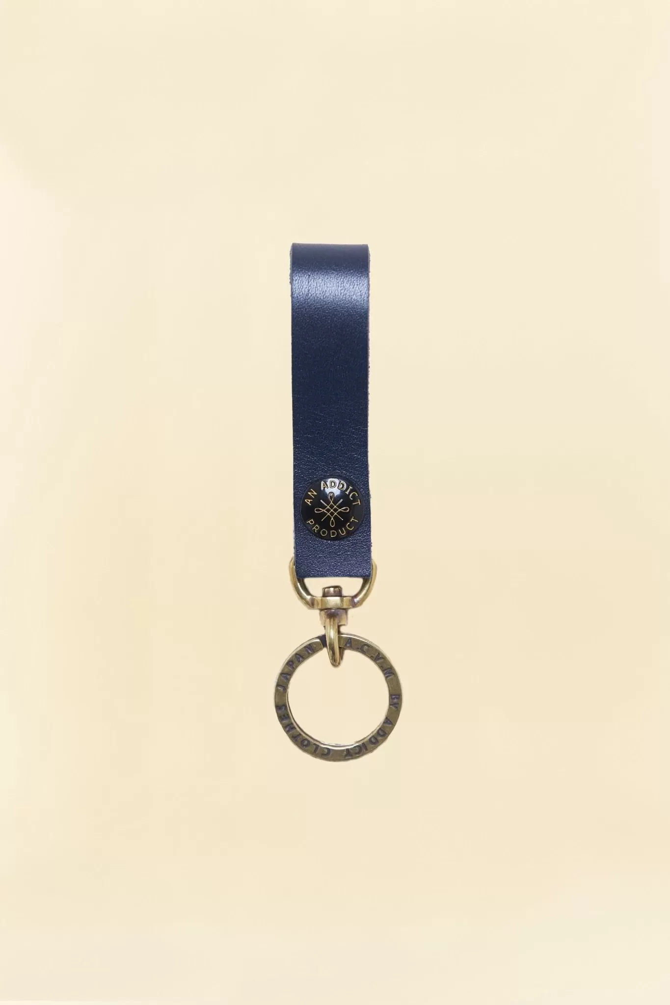 Addict Clothes Steerhide Key Holder - Dark Blue