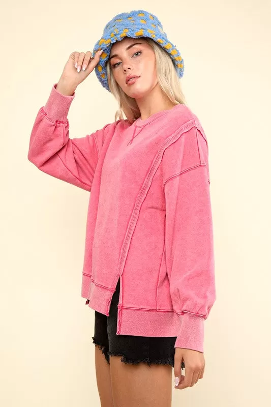 Alex Oversized Mineral Wash Terry Top