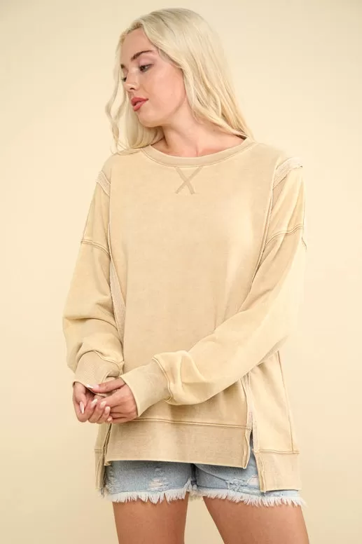 Alex Oversized Mineral Wash Terry Top