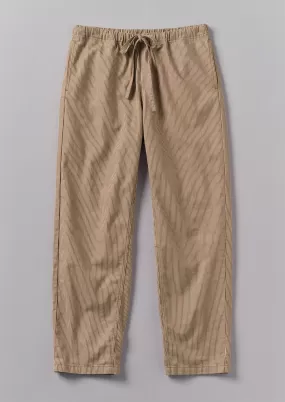 Alfie Stripe Organic Cotton Pants | Ecru/Brown