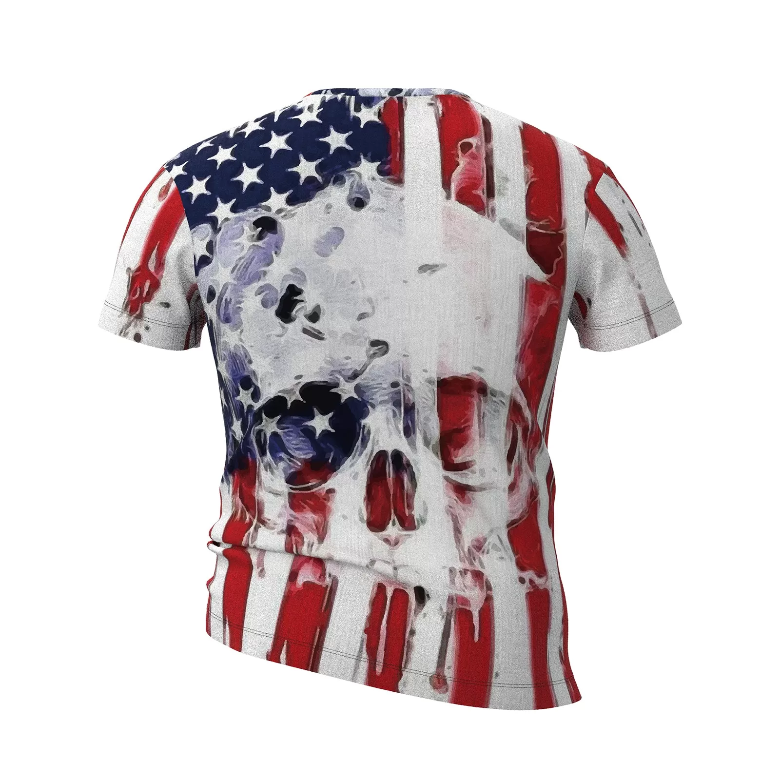 AMERICAN' FLAG SKULL PRINTED TEE