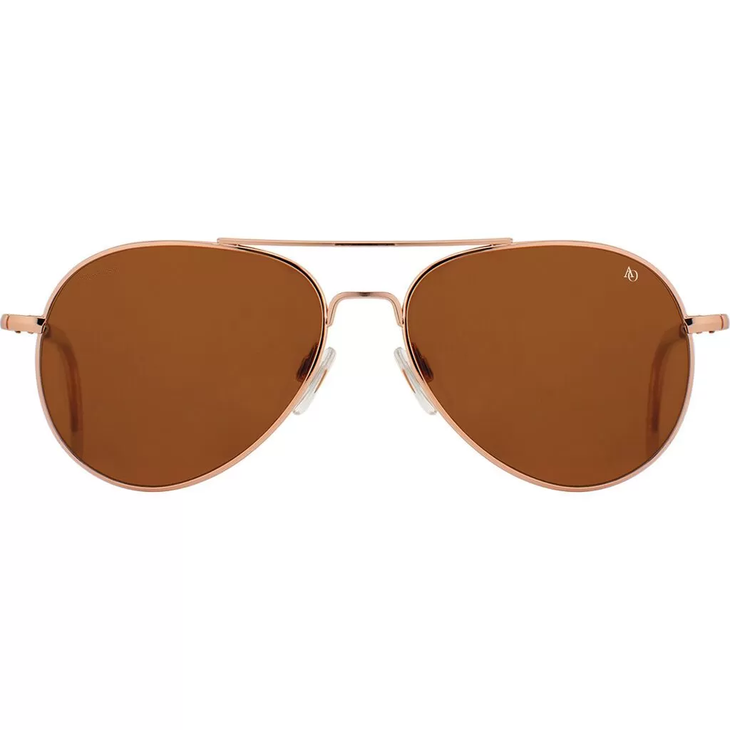 American Optical General Sunglasses | Rose Gold/Nylon Brown