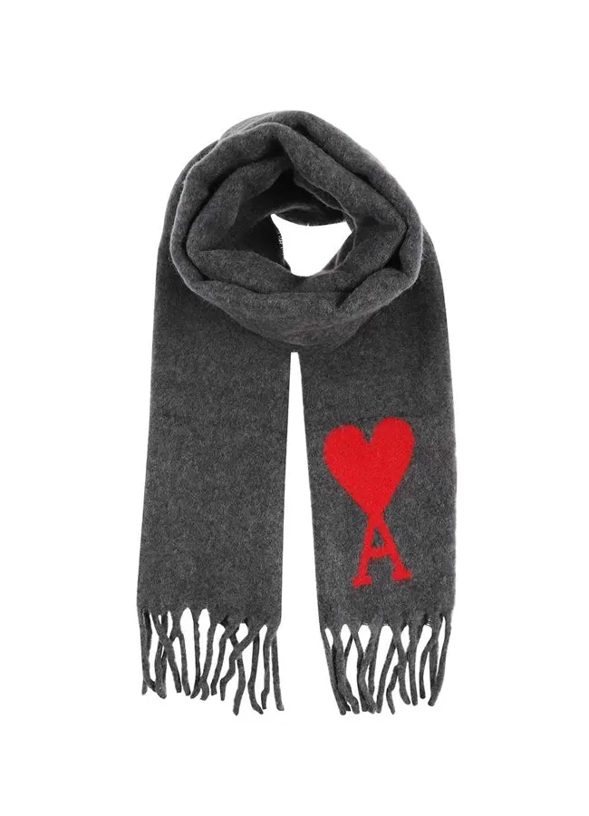 ami Paris Oversized Ami De Coeur Scarf USF409.336