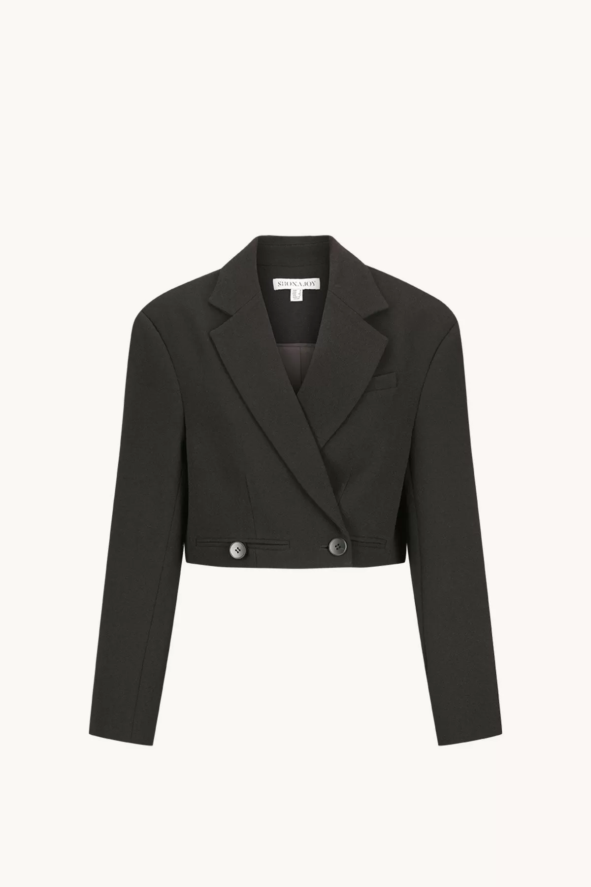 AMURA CROP BLAZER - BLACK