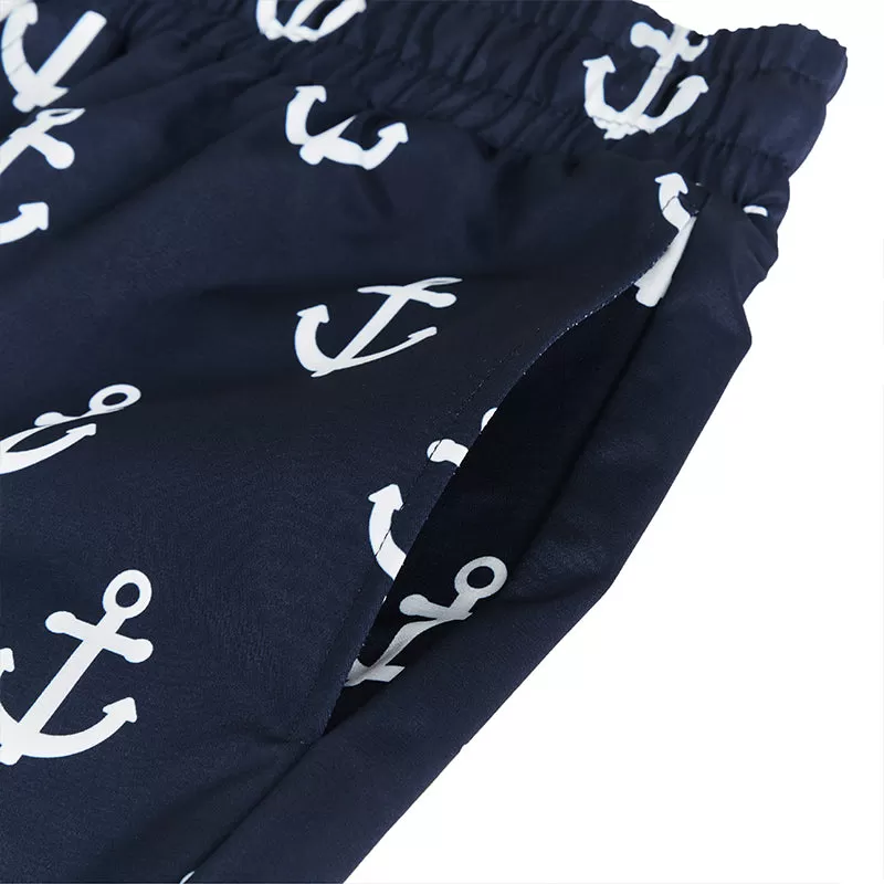 ANCHOR TROPICAL PRINTED 5'' INSEAM INSEAM SWIM TRUNKS