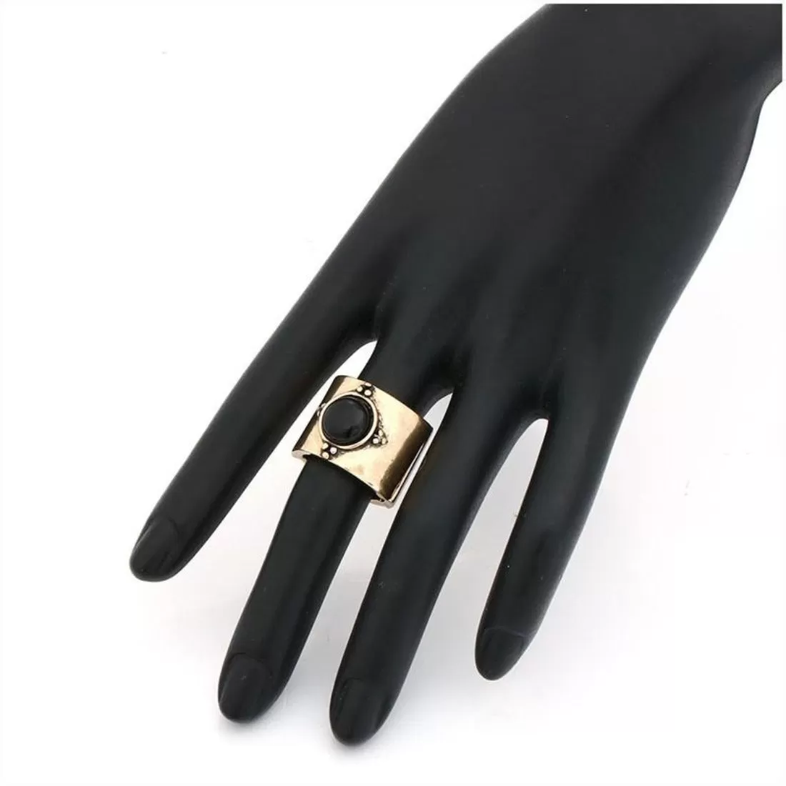 Antique Gold Adjustable Statement Party Ring