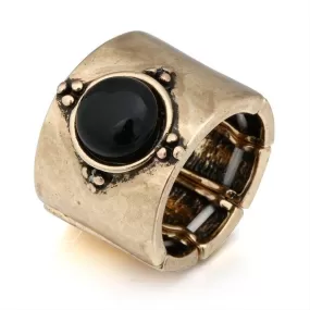 Antique Gold Adjustable Statement Party Ring