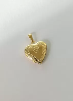 Aphrodite heart medaillon 14k gold