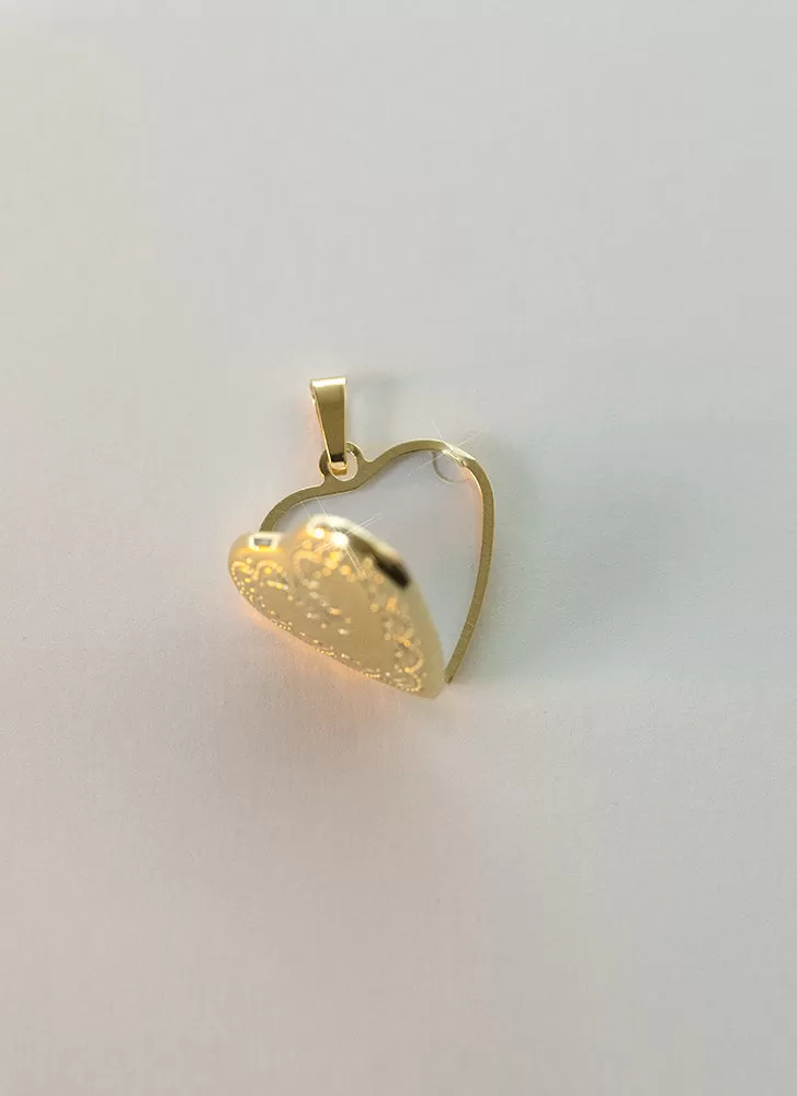 Aphrodite heart medaillon 14k gold