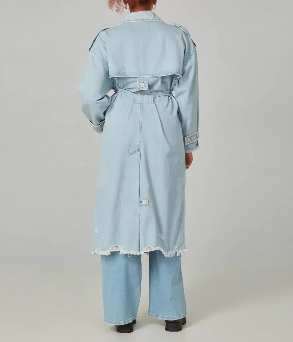 Avery Denim Trenchcoat