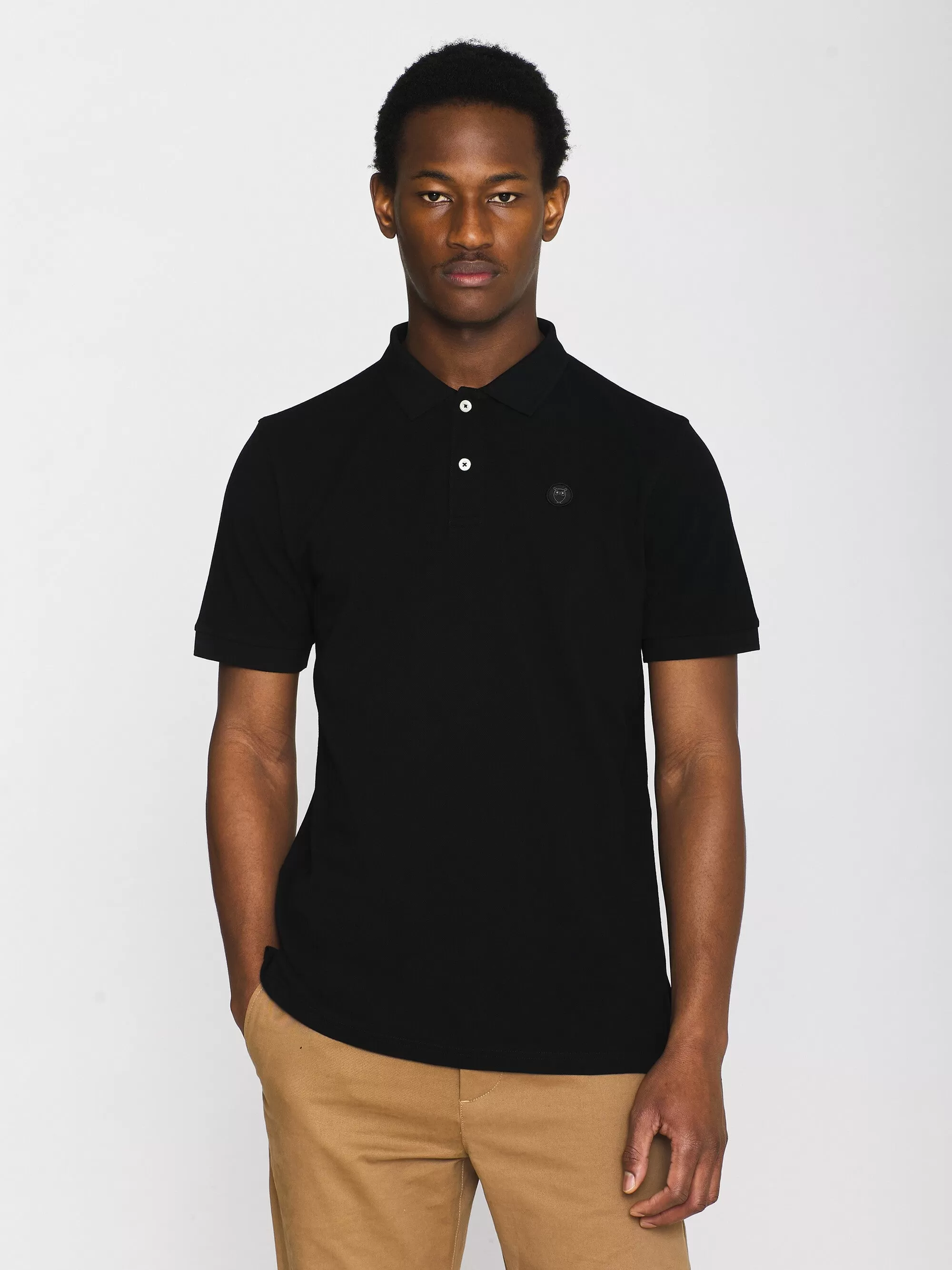 Basic badge polo - Black Jet