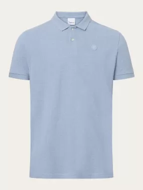 Basic badge polo - Sky way melange