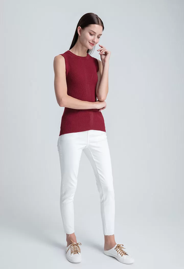 Basic Sleeveless Knitted Top