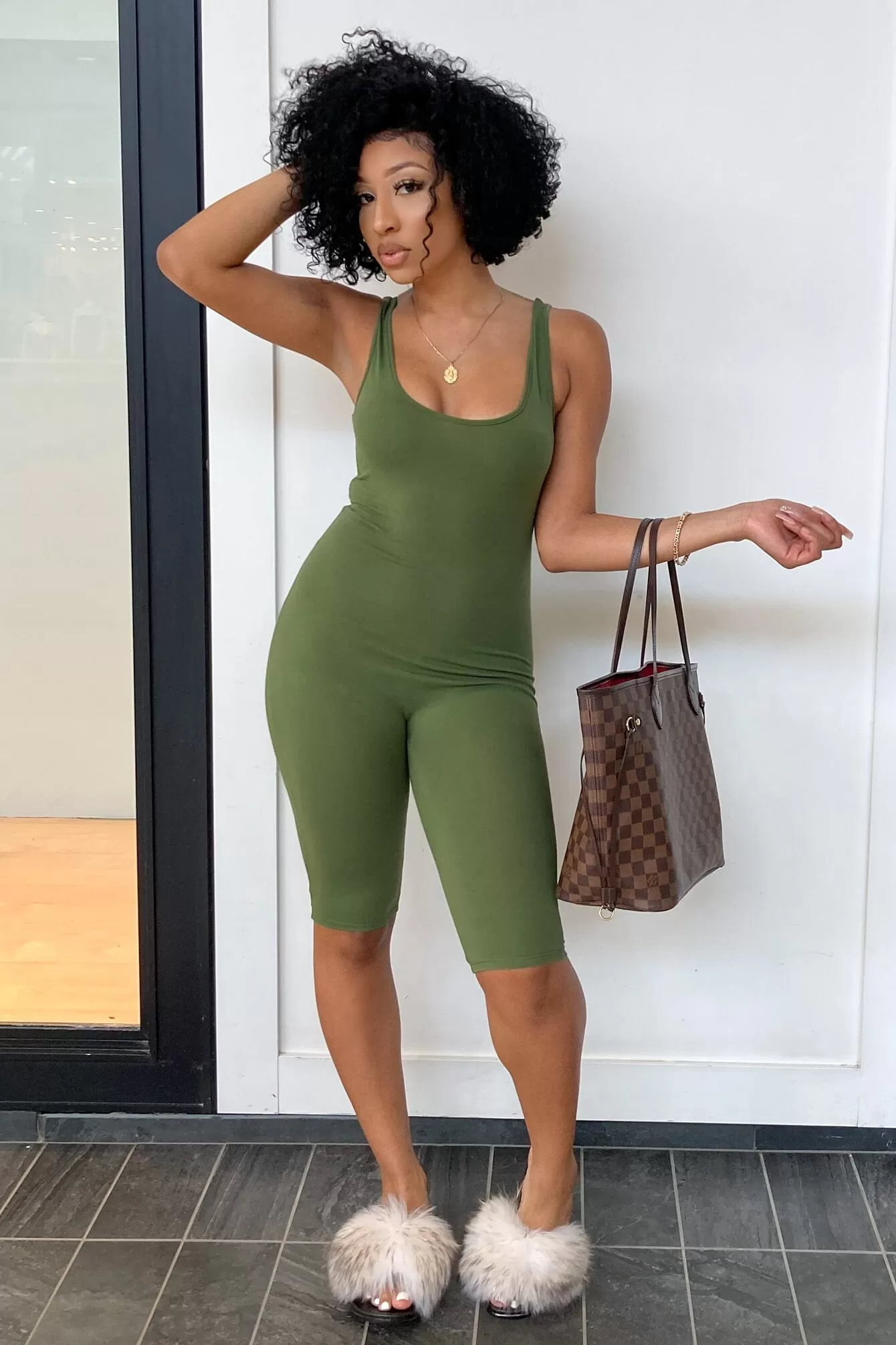 Basic Tank Skinny Midi Romper