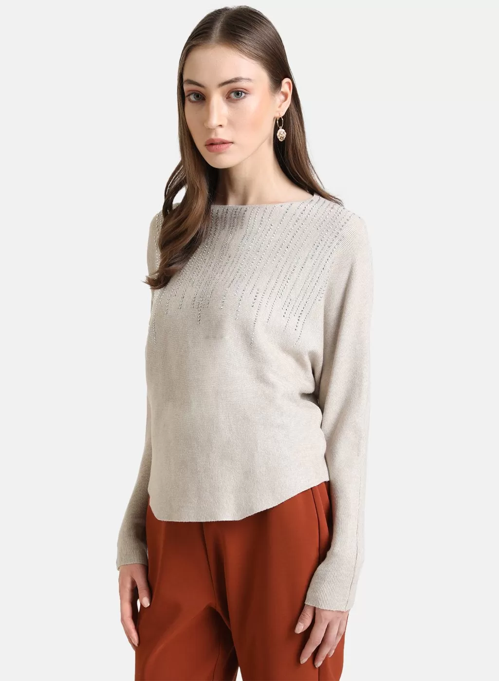 Batwing Pullover With Heat Set Studs