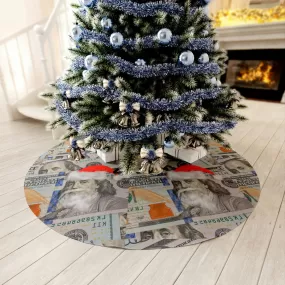 Benjamin Franklin Santa Round Tree Skirt