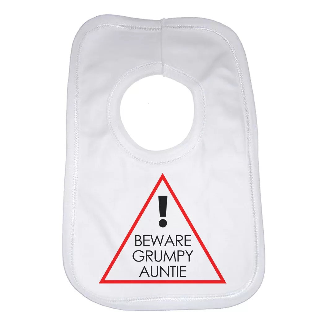 Beware Grumpy Auntie Unisex Baby Bibs