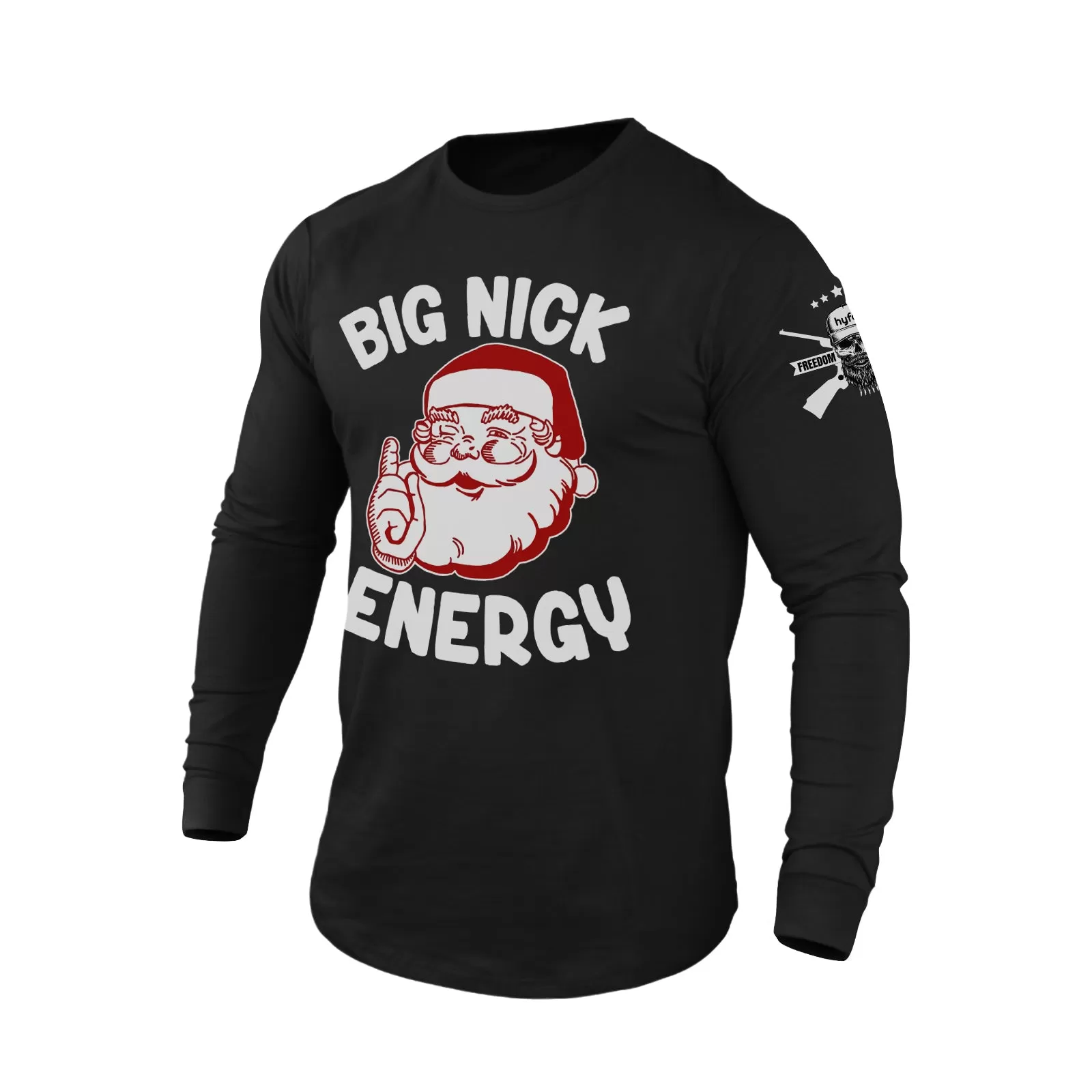 BIG BIG NICK ENERGY 100% COTTON GRAPHIC LONG SLEEVE T-SHIRT