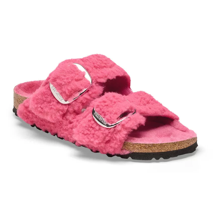 BIRKENSTOCK Women's Arizona Teddy Big Buckle Shearling (Fuchsia Tulip - Narrow Fit)