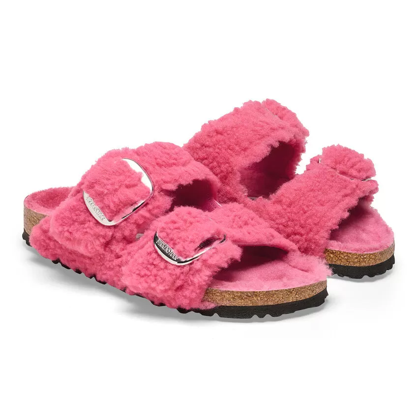 BIRKENSTOCK Women's Arizona Teddy Big Buckle Shearling (Fuchsia Tulip - Narrow Fit)