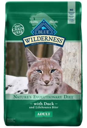 Blue Buffalo Wilderness Grain Free Natural Duck High Protein Recipe Dry Cat Food