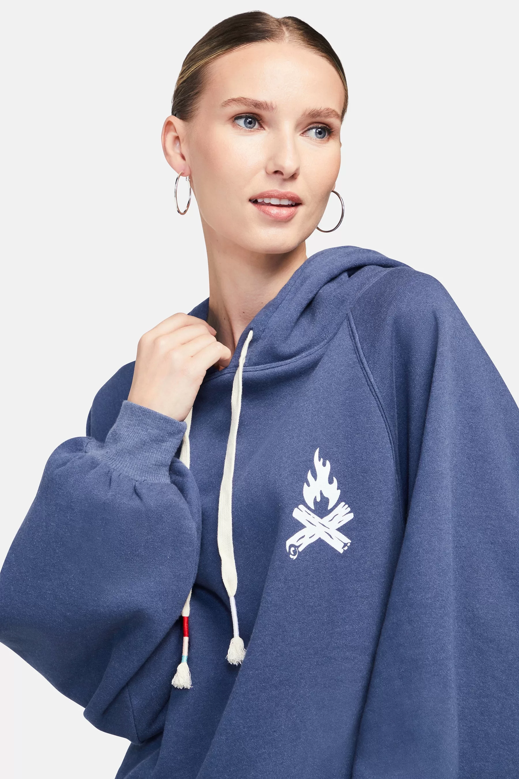 Booze Bonfire Sumo Hoodie | Dress Blues