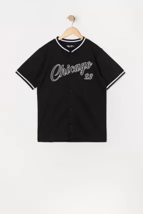 Boys Chicago Graphic Mesh Baseball Jersey