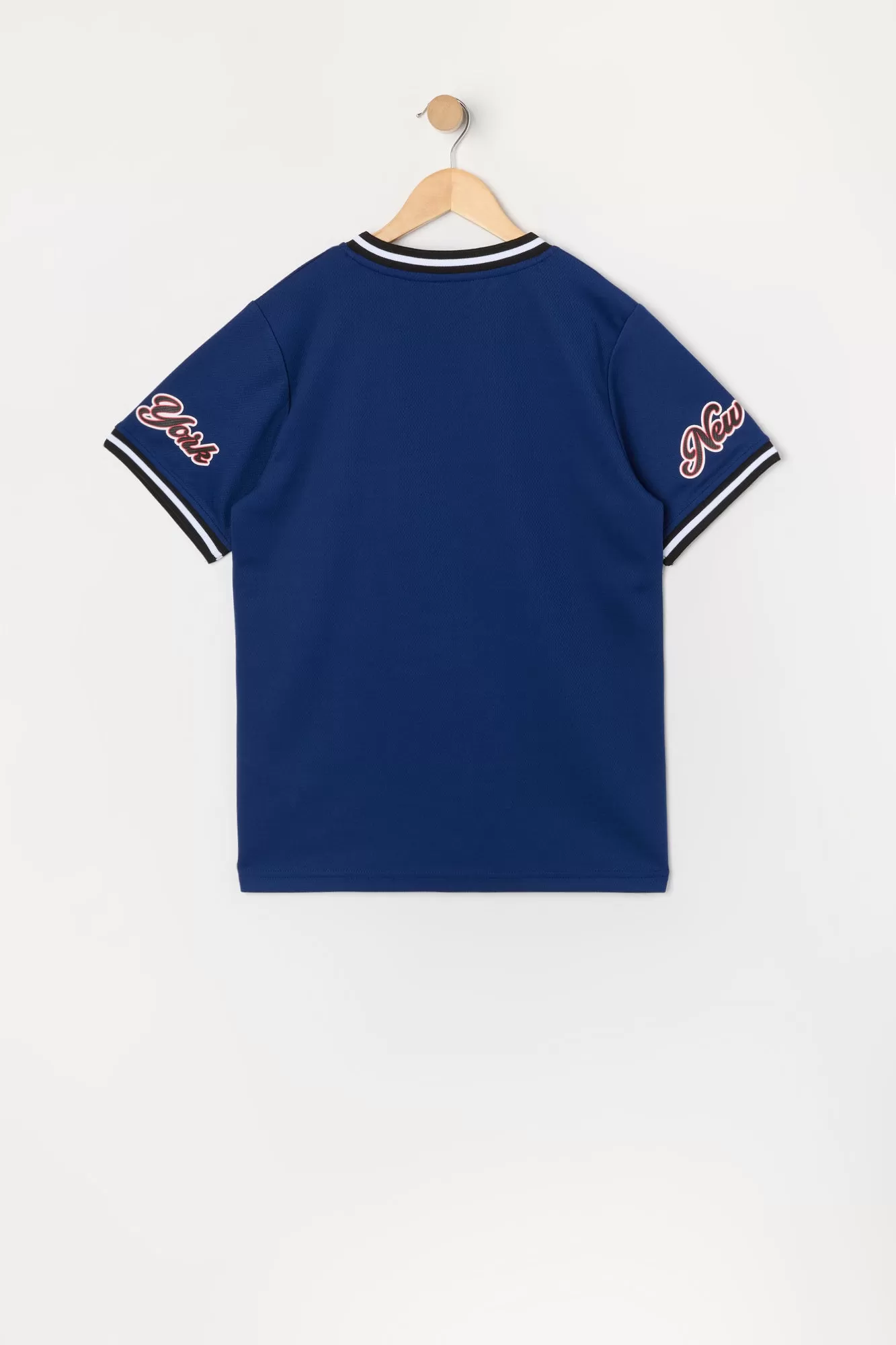 Boys New York Graphic Mesh Baseball Jersey