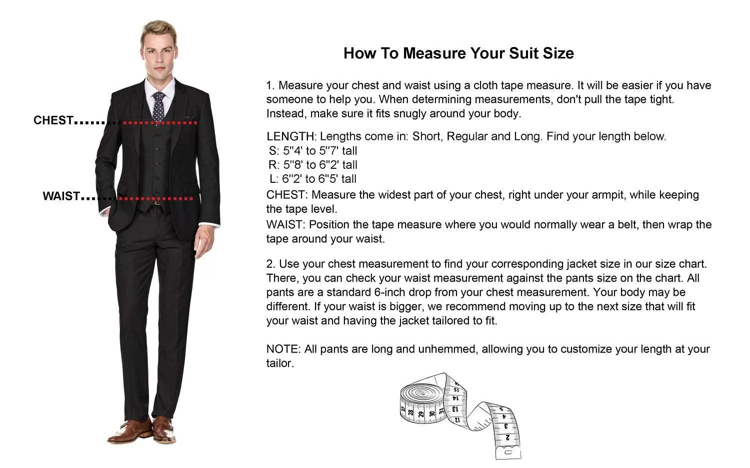 Braveman Men's Classic Fit Ugly Christmas Suits with Matching Tie