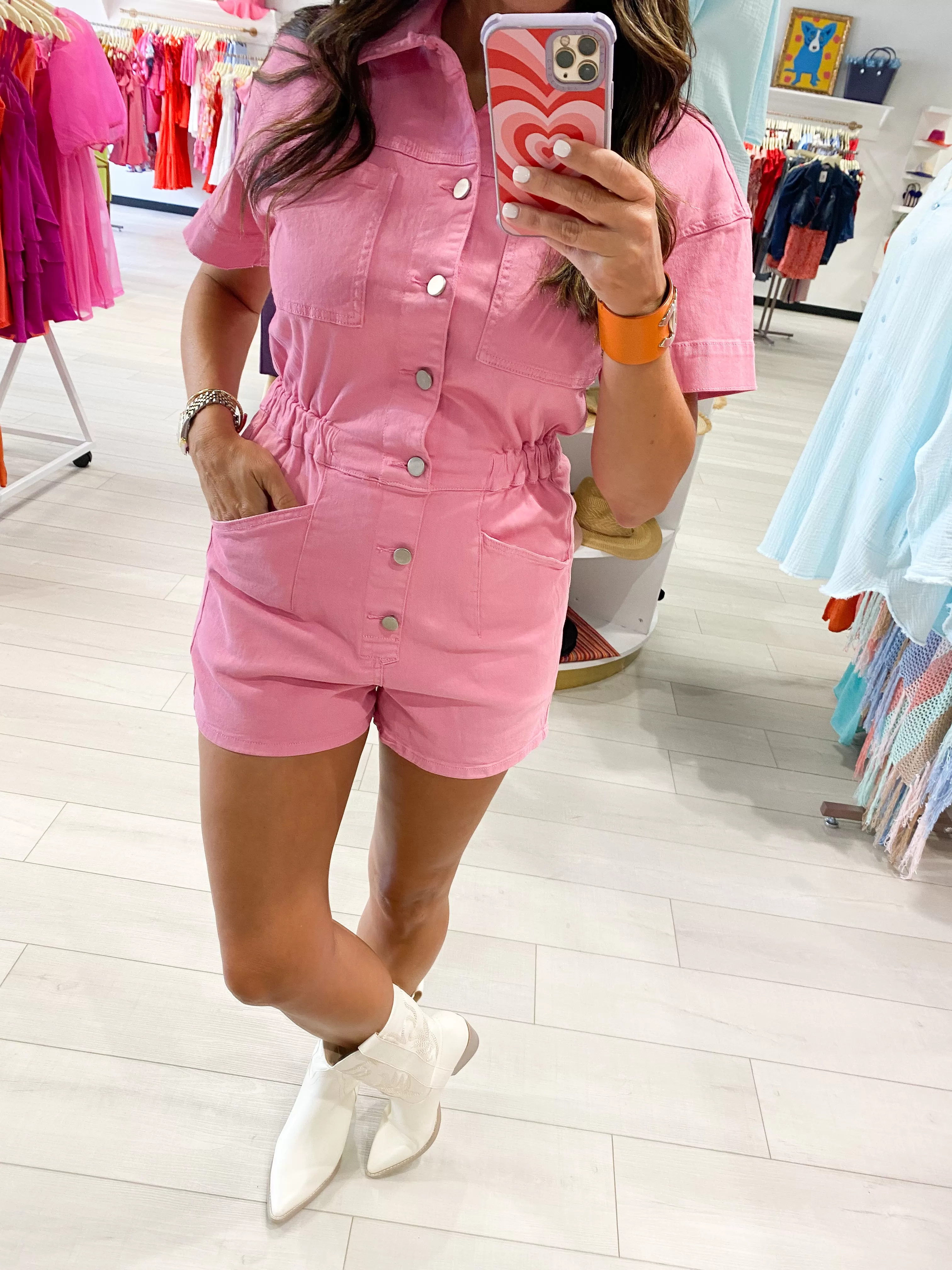 Bubbalicious Pink Romper