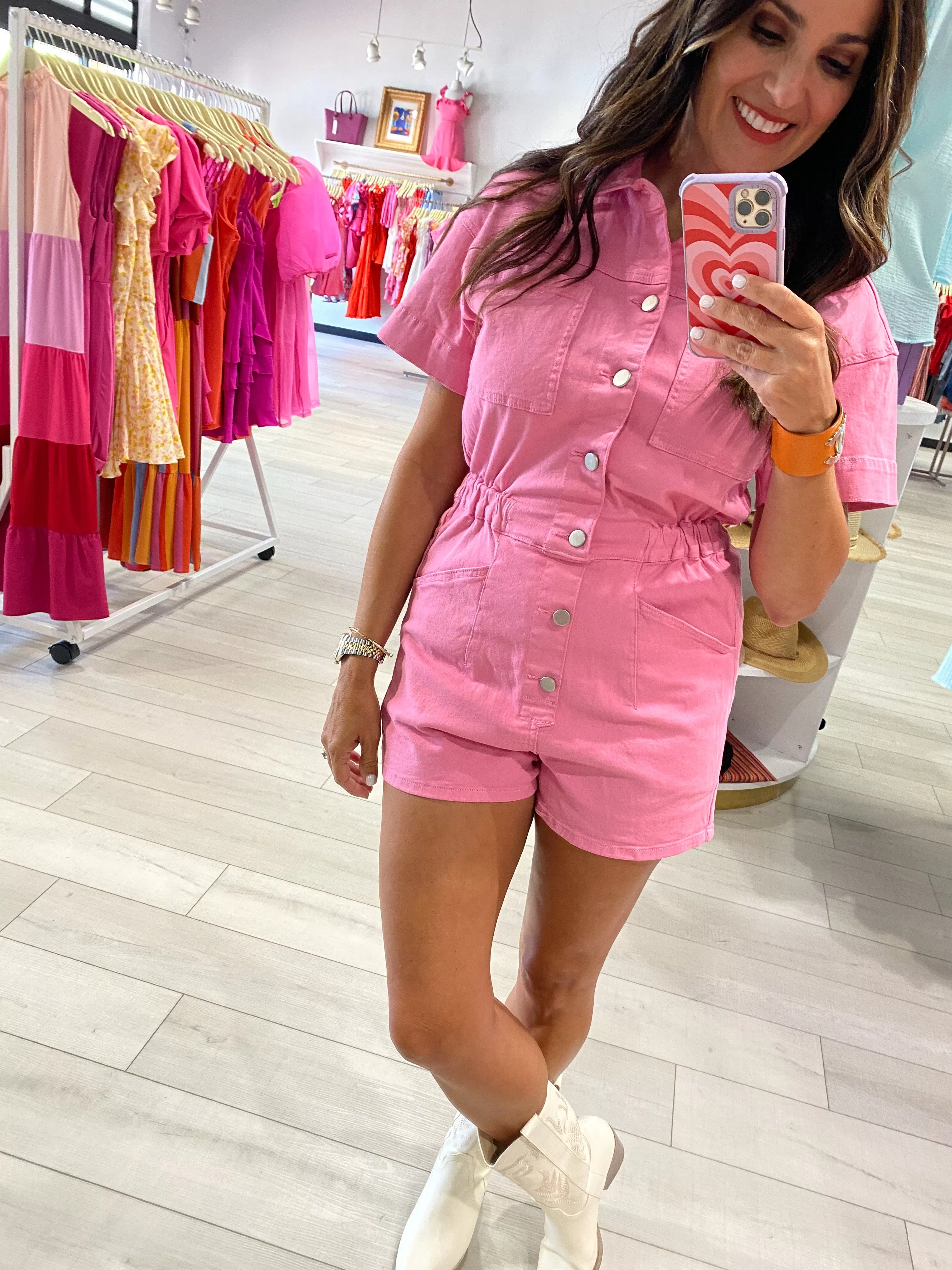 Bubbalicious Pink Romper