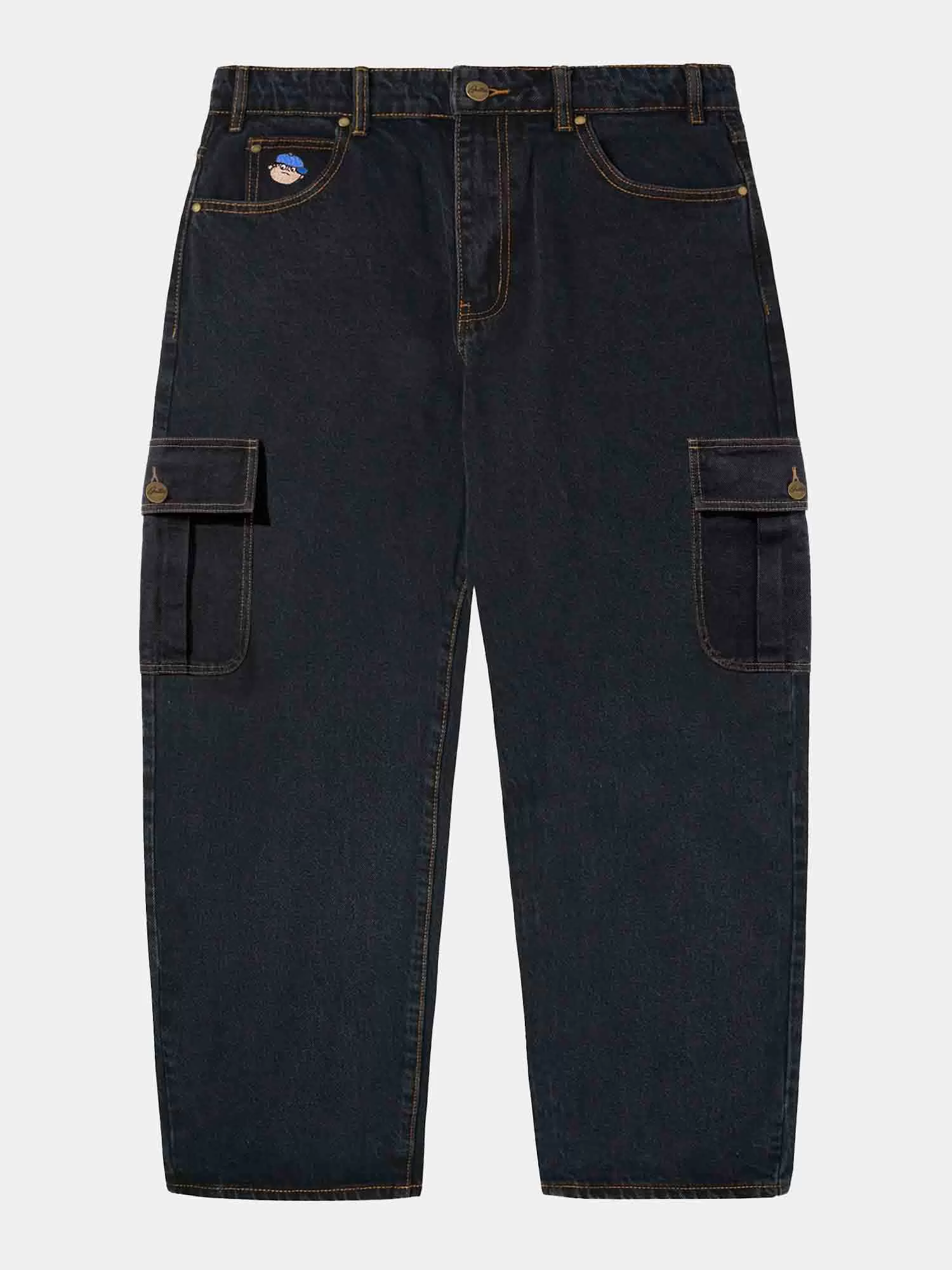 Butter Goods Santosuosso Cargo Denim Jeans - Washed Black