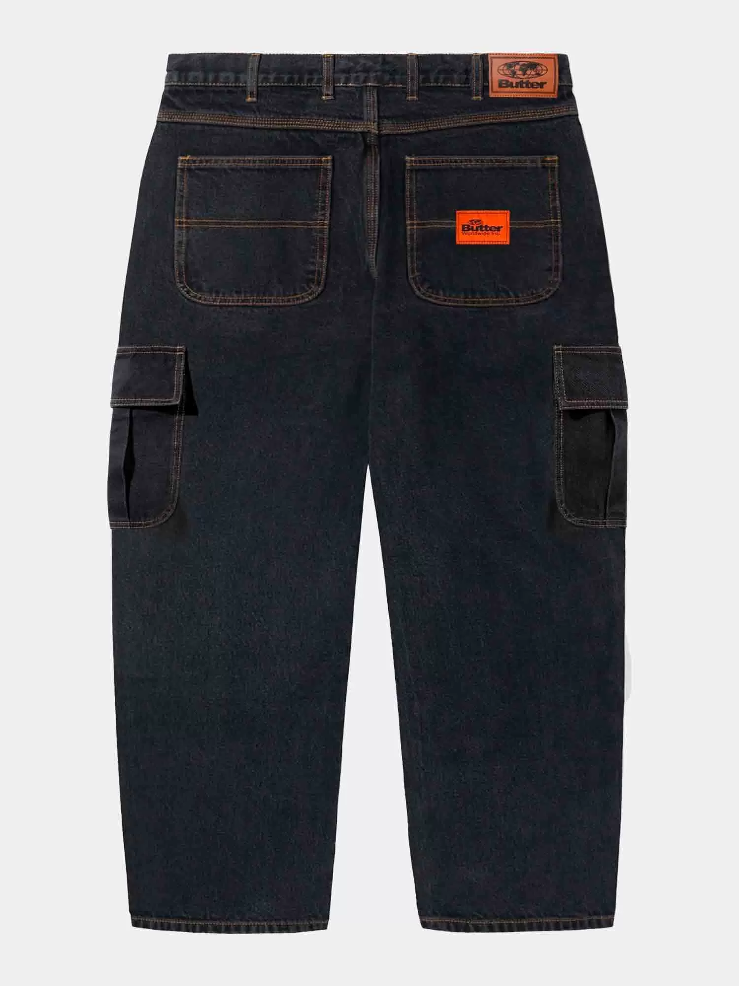 Butter Goods Santosuosso Cargo Denim Jeans - Washed Black