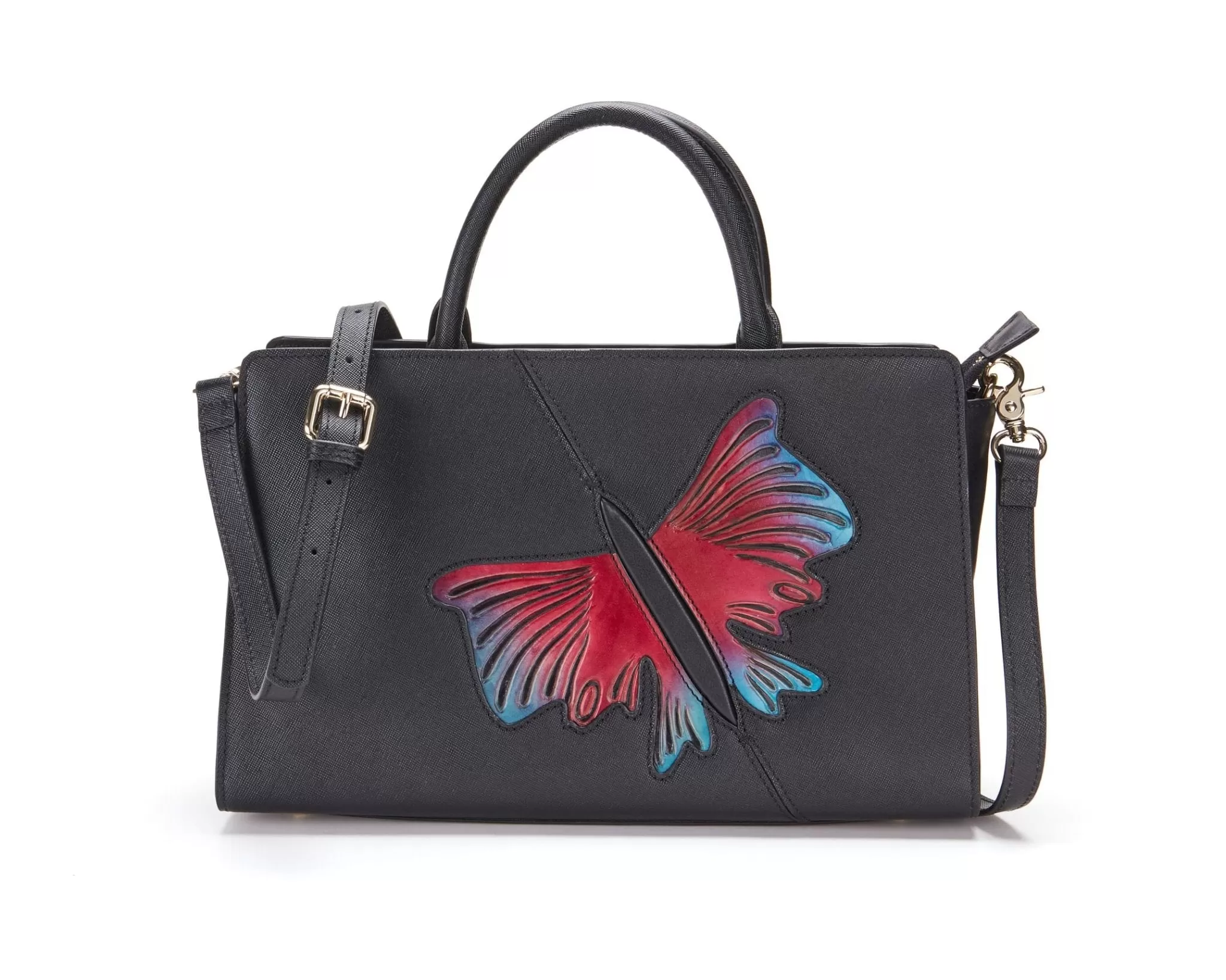 Butterfly Black Satchel