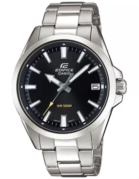 Casio Edifice EFV-100 Series Mens Watch - Stainless Steel - 100M - Black Dial