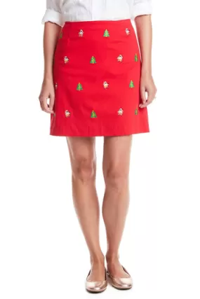 Castaway Beachcomber Corduroy Ali Skirt Bright Red Rockin Around the Christmas Tree